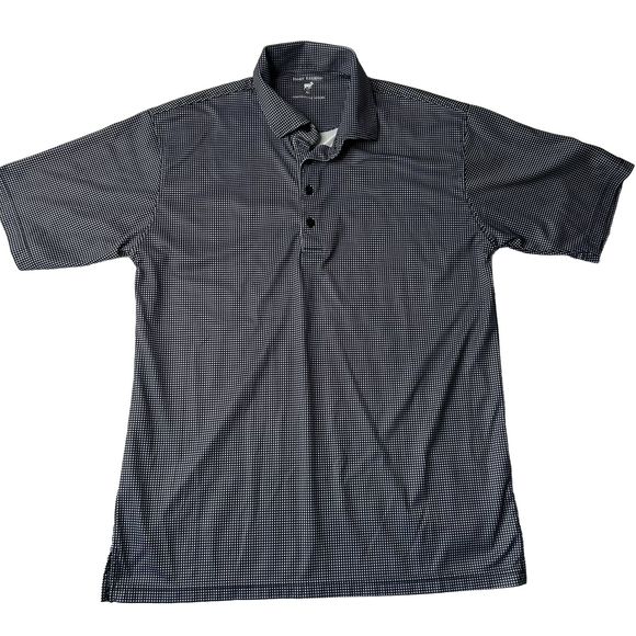 Horn Performance M Performance Luxury Golf Polo Blue Polyester * Slv HMC Logo - Picture 1 of 10